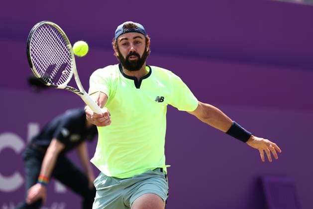 21st June 2024; Cinch Championships, Queens Club, West Kensington, London, England: Cinch Championships Queens Club, Day 5; Jordan Thompson (AUS) in action during his mens quarterfinal match against Taylor Fritz (USA)  ActionPlus12657714 ShaunxBrooks
