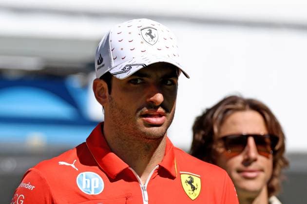 21.06.2024, xrarjax, Motorsport FIA Formel 1, Großer Preis von Spanien emspor, v.l. Carlos Sainz (Ferrari) Startnummer 55 (DFL DFB REGULATIONS PROHIBIT ANY USE OF PHOTOGRAPHS as IMAGE SEQUENCES and or QUASI-VIDEO) Barcelona