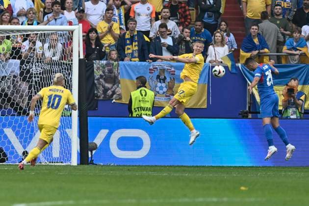 Ivan Schranz 26 (Slowakai)erzielt das Tor zum 1:0 21.06.2024 Fussball Europameisterschaft in Deutschland Slovakiai vs Ukraine, Merkur Spiel-Arena, Duesseldorf, NRW Germany