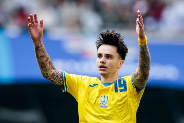 UEFA EURO, EM, Europameisterschaft,Fussball 2024: Slowakei - Ukraine; 21.06.2024 Mykola Shaparenko (Ukraine, 19) jubelt nach seinem Tor. UEFA EURO 2024: Slowakei - Ukraine; Arena Düsseldorf, Düsseldorf am 21.06.2024 Copyright: xBEAUTIFULxSPORTS Meuselx