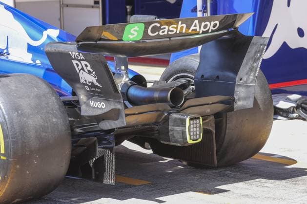 Visa Cash App RB F1 Team VCARB 01, mechanical detail, rear wing, beam wing during the Formula 1 Aramco Gran Premio de Espana 2024, 10th round of the 2024 Formula One World Championship, WM, Weltmeisterschaft from June 21 to 23, 2024 on the Circuit de Barcelona-Catalunya, in Montmeló, Spain - F1 - SPANISH GRAND PRIX 2024 DPPI Panoramic  _240621_R10_SPAGNA_DP_EA021808