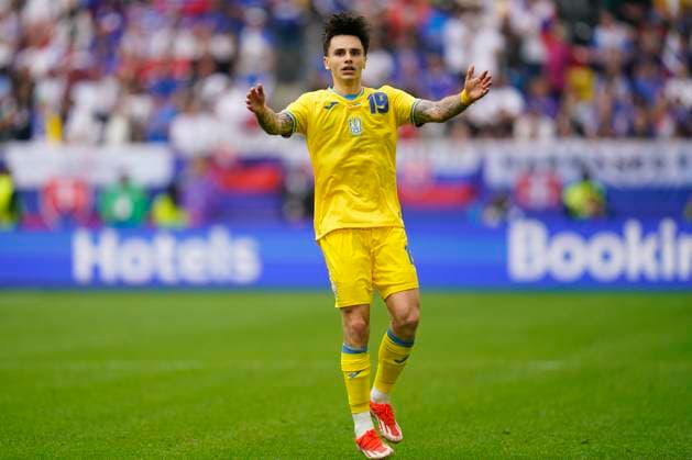 GER: Slovakia v Ukraine. UEFA EURO, EM, Europameisterschaft,Fussball 2024 Mykola Shaparenko of Ukraine during the UEFA Euro 2024 match between Slovakia and Ukraine, Group E date 2, played at Merkur Spiel-Arena on June 21, 2024 in Düsseldorf, Germany. Contributor Copyright: xPressinphotox PS_240621_ESL_UCR_187
