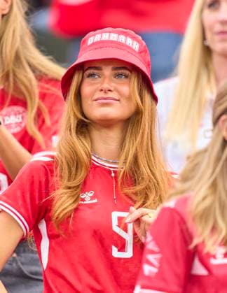 Laura Rhod Sondergaard, girlfriend of Rasmus Hoejlund, Höjlund, DEN 9 in the group C stage match ENGLAND - DENMARK 1-1 of the UEFA European Championships 2024 on Jun 20, 2024 in Frankfurt, Germany.