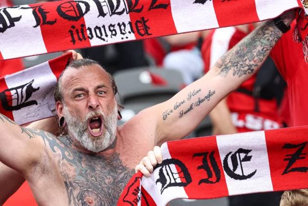 SOCCER - UEFA EURO, EM, Europameisterschaft,Fussball 2024 BERLIN,GERMANY,21.JUN.24 - UEFA EURO 2024, group stage, Austria vs Poland. Image shows a fan of AUT.  GEPAxpictures xArminxRauthner