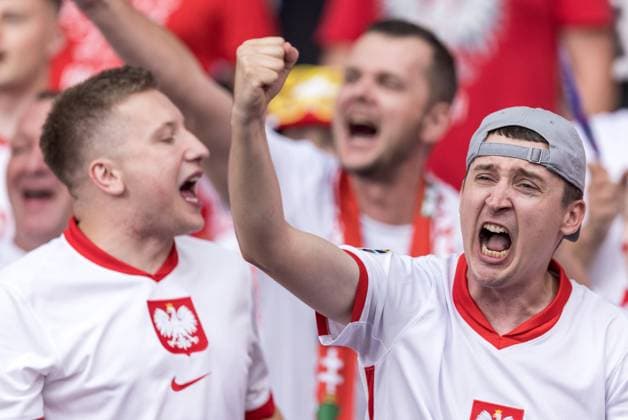 21st June 2024; Olympiastadion, Berlin, Germany; Euro 2024 Group D Football, Poland versus Austria; Polish fans await the start of the game  ActionPlus12657819 FotoxOlimpik