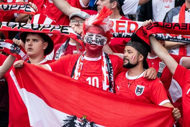 UEFA EURO, EM, Europameisterschaft,Fussball 2024: Polen - Österreich; 21.06.2024 Fans von Österreich UEFA EURO 2024: Polen - Österreich; Olympiastadion, Berlin; 21.06.2024 Copyright: xBEAUTIFULxSPORTS Buriakovx