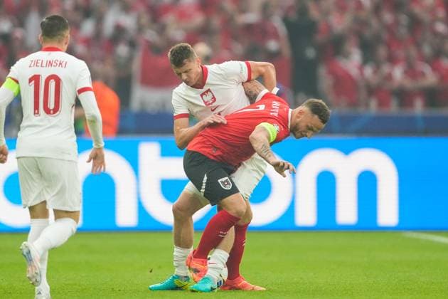 SOCCER - UEFA EURO, EM, Europameisterschaft,Fussball 2024 BERLIN,GERMANY,21.JUN.24 - UEFA EURO 2024, group stage, Austria vs Poland. Image shows Marko Arnautovic (AUT).  GEPAxpictures xJohannesxFriedl