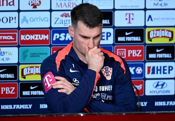 UEFA EURO, EM, Europameisterschaft,Fussball 2024: Croatia press conference, PK, Pressekonferenz Dominik Livakovic of Croatia speaks to the media during the press conference of Croatia National Football Team in Neuruppin, Germany on June 21, 2024. MarkoxLukunic PIXSELL