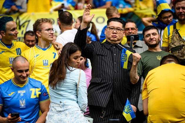 DUESSELDORF, GERMANY - 21 JUNE, 2024: The football match of EURO 2024 Slovakia vs. Ukraine at Duesseldorf  Copyright: xVITALIIxKLIUIEVx