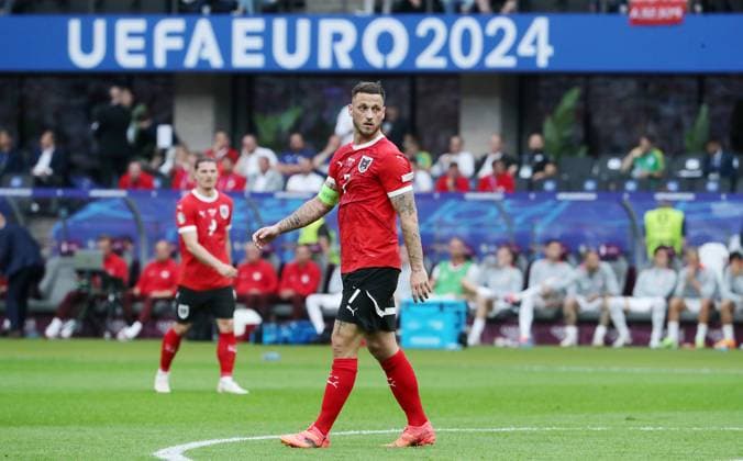 Marko Arnautovic Einzelbild Freisteller Aktion Fußball Fussball Europameisterschaft Euro 2024 EM Herren Saison 2023 2024 21.06.2024 Polen POL vs. Österreich AUT in Berlin DFL regulations prohibit any use of photographs as image sequences and or quasi-video.
