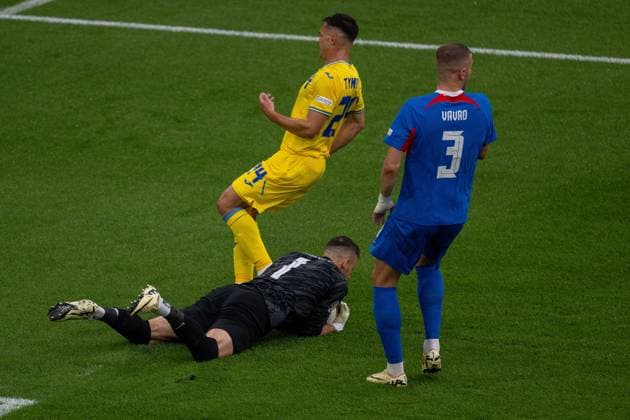 GER, EURO 2024, Group E, Slowakei (SVK) vs Ukrtaine (UKR) 21.06.2024, Merkur-Spiel-Arena, Düsseldorf, GER, EURO 2024, Group E, Slowakei (SVK) vs Ukrtaine (UKR) Im Bild:
