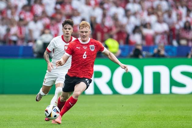 UEFA EURO, EM, Europameisterschaft,Fussball 2024: Polen - Österreich; 21.06.2024 Nicolas Seiwald (Österreich, 6) UEFA EURO 2024: Polen - Österreich; Olympiastadion, Berlin; 21.06.2024 Copyright: xBEAUTIFULxSPORTS Buriakovx