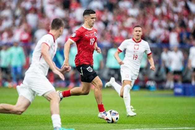 UEFA EURO, EM, Europameisterschaft,Fussball 2024: Polen - Österreich; 21.06.2024 Christoph Baumgartner (Österreich, 19) UEFA EURO 2024: Polen - Österreich; Olympiastadion, Berlin; 21.06.2024 Copyright: xBEAUTIFULxSPORTS Buriakovx