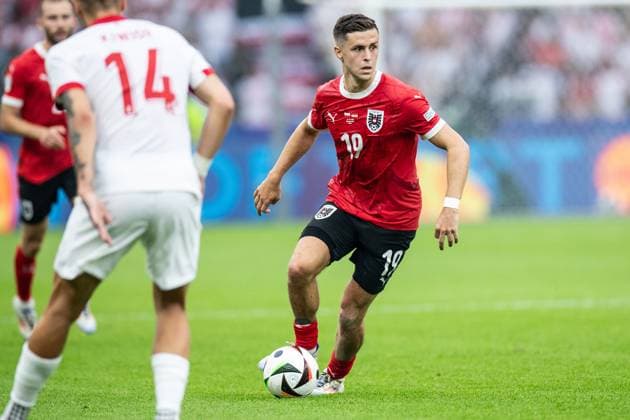 UEFA EURO, EM, Europameisterschaft,Fussball 2024: Polen - Österreich; 21.06.2024 Christoph Baumgartner (Österreich, 19) UEFA EURO 2024: Polen - Österreich; Olympiastadion, Berlin; 21.06.2024 Copyright: xBEAUTIFULxSPORTS Buriakovx