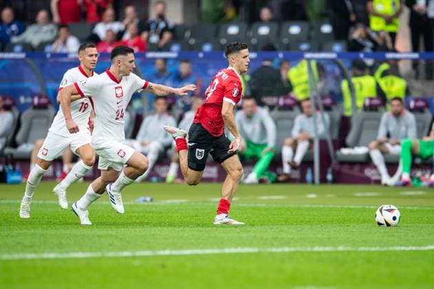 UEFA EURO, EM, Europameisterschaft,Fussball 2024: Polen - Österreich; 21.06.2024 Christoph Baumgartner (Österreich, 19) UEFA EURO 2024: Polen - Österreich; Olympiastadion, Berlin; 21.06.2024 Copyright: xBEAUTIFULxSPORTS Buriakovx