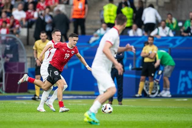 UEFA EURO, EM, Europameisterschaft,Fussball 2024: Polen - Österreich; 21.06.2024 Christoph Baumgartner (Österreich, 19) UEFA EURO 2024: Polen - Österreich; Olympiastadion, Berlin; 21.06.2024 Copyright: xBEAUTIFULxSPORTS Buriakovx