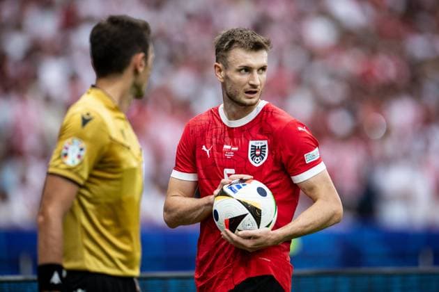 UEFA EURO, EM, Europameisterschaft,Fussball 2024: Polen - Österreich; 21.06.2024 Stefan Posch (Österreich, 5) UEFA EURO 2024: Polen - Österreich; Olympiastadion, Berlin; 21.06.2024 Copyright: xBEAUTIFULxSPORTS Buriakovx