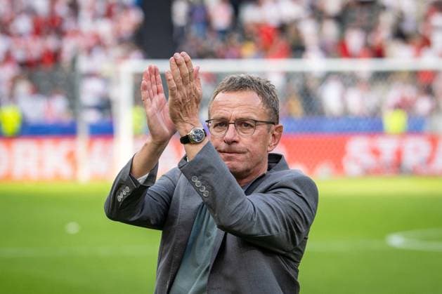 Fussball Berlin 21.06.2024 UEFA EURO, EM, Europameisterschaft,Fussball 2024 Europameisterschaft Vorrunde Polen (POL) - Österreich (AUT) Ralf Rangnick (Österreich, Trainer) Jubel