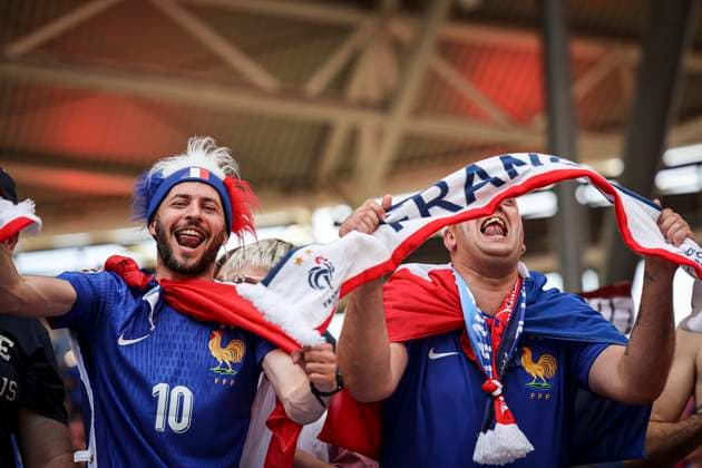 Supporters equipe de France – ambiance lors du match France vs Netherlands groupe D de l Euro 2024 FOOTBALL : France vs Netherlands- Euro 2024 Groupe D, Leipzig Stadium - 21 06 2024 ElyxandroCegarra Panoramic 