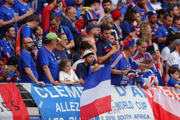 Niederlande - Frankreich UEFA EURO, EM, Europameisterschaft,Fussball 2024 Leipzig, 21.06.2024, Leipzig Stadium, UEFA EURO 2024 Germany , Gr. D Vorrunde , Niederlande - Frankreich , Im Bild: Fans Frankreich ,