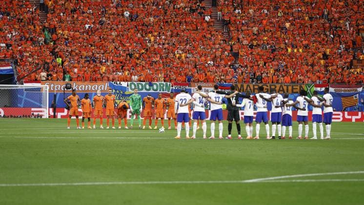 LEIPZIG, Leipzig Stadium ,21-06-2024 , European Football Championship Euro2024, Group stage match no.20 between Netherlands and France, one minute silence in memory of UEFA Gerhard Algner Netherlands - France (Euro2024)  x25555641x Copyright: