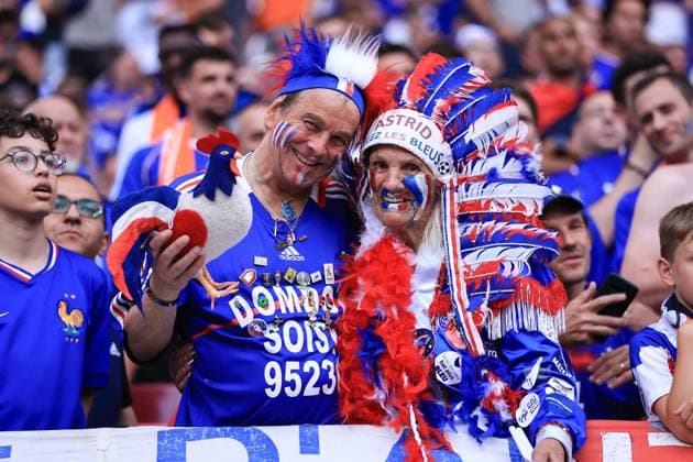 Football - UEFA EURO, EM, Europameisterschaft,Fussball 2024 - Group D - Netherlands v France 21st June 2024 - UEFA EURO 2024 - Group D - Netherlands v France - France fans - Photo: Simon Stacpoole Offside. Leipzig Germany Copyright: xSimonxStacpoolexOffside