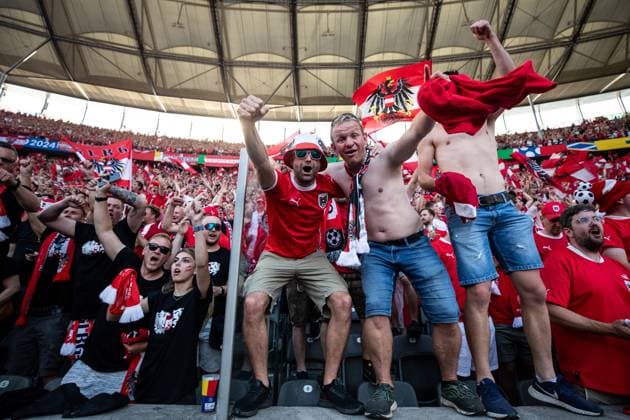 UEFA EURO, EM, Europameisterschaft,Fussball 2024: Polen - Österreich; 21.06.2024 Fans von Österreich UEFA EURO 2024: Polen - Österreich; Olympiastadion, Berlin; 21.06.2024 Copyright: xBEAUTIFULxSPORTS Buriakovx