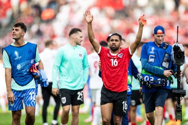 UEFA EURO, EM, Europameisterschaft,Fussball 2024: Polen - Österreich; 21.06.2024 Philipp Mwene (Österreich, 16) UEFA EURO 2024: Polen - Österreich; Olympiastadion, Berlin; 21.06.2024 Copyright: xBEAUTIFULxSPORTS Buriakovx