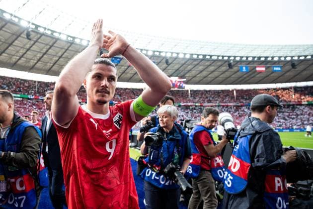 UEFA EURO, EM, Europameisterschaft,Fussball 2024: Polen - Österreich; 21.06.2024 Marcel Sabitzer (Österreich, 9)+ UEFA EURO 2024: Polen - Österreich; Olympiastadion, Berlin; 21.06.2024 Copyright: xBEAUTIFULxSPORTS Buriakovx