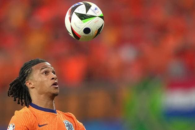 Nathan Ake of the Netherlands during the Euro 2024 soccer match between Netherlands and France at the Leipzig Arena , Leipzig, Germany - Friday 21 June 2024. - Soccer .  Copyright: xSpada LaPressex