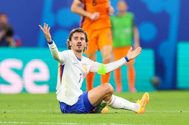 Netherlands v France: Group D - UEFA EURO, EM, Europameisterschaft,Fussball 2024 Antoine Griezmann of France reacts during the UEFA EURO 2024 group stage match between Netherlands and France at Football Stadium Leipzig on June 21, 2024 in Leipzig, Germany. SanjinxStrukic PIXSELL