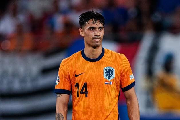 UEFA EURO 2024: Niederlande - Frankreich; 21.06.2024 Tijjani Martinus Jan Reijnders (Niederlande, 14) verzieht das Gesicht UEFA EURO 2024: Niederlande - Frankreich; Leipzig Stadium, Leipzig am 21.06.2024 Copyright: xBEAUTIFULxSPORTS Wunderlx