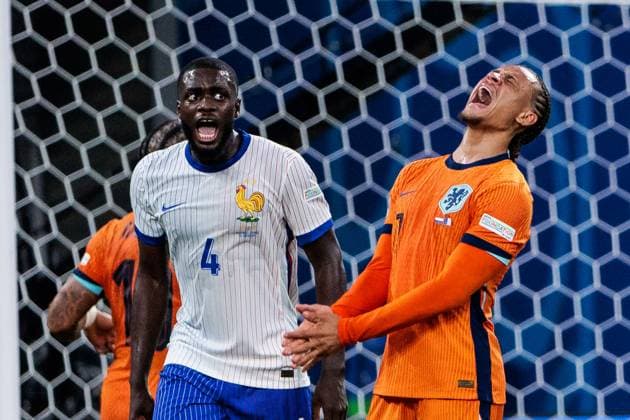 Sport Themen der Woche KW25 Sport Bilder des Tages UEFA EURO 2024: Niederlande - Frankreich; 21.06.2024 Xavi Quentin Shay Simons (Niederlande, 7) frustriert UEFA EURO 2024: Niederlande - Frankreich; Leipzig Stadium, Leipzig am 21.06.2024 *** UEFA EURO 2024 Netherlands France 21 06 2024 Xavi Quentin Shay Simons Netherlands, 7 frustrated UEFA EURO 2024 Netherlands France Leipzig Stadium, Leipzig on 21 06 2024 Copyright: xBEAUTIFULxSPORTS Wunderlx