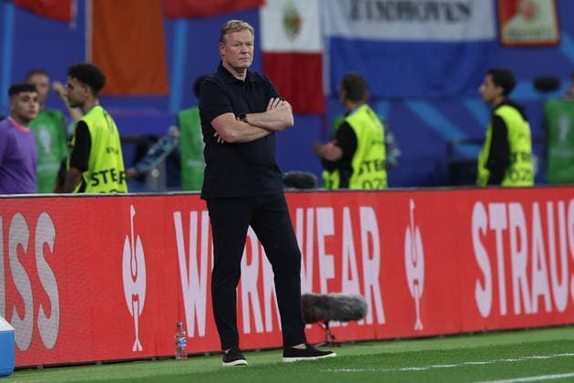 Fußball UEFA EURO, EM, Europameisterschaft,Fussball 2024 Gruppenphase 2. Spieltag Niederlande - Frankreich am 21.06.2024 im Leipzig Stadion in Leipzig Ronald Koeman ( Trainer Cheftrainer Niederlande )