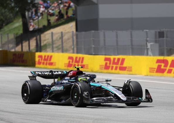 June 21, 2024, Sabadell, Barcelona, Spain: Montmelo Spain June 21, 2024 Lewis Hamilton (44 GBR Mercedes ) during Free Practice 1 at the Formula 1 Aramaco Spain Grand Prix 2024 in Montmelo Spain on 21 June 2024 Sabadell Spain - ZUMAu50_ 20240621_zsp_u50_014 Copyright: xXavixUrgelesx