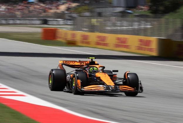 June 21, 2024, Sabadell, Barcelona, Spain: Montmelo Spain June 21, 2024 Lando Norris (63 GBR Mclaren ) during Free Practice 1 at the Formula 1 Aramaco Spain Grand Prix 2024 in Montmelo Spain on 21 June 2024 Sabadell Spain - ZUMAu50_ 20240621_zsp_u50_047 Copyright: xXavixUrgelesx