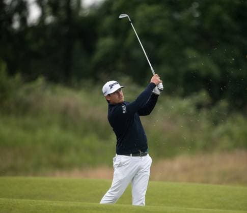 KLM Open - Day Two AMSTERDAM, NETHERLANDS - JUNE 21: Darius van Driel of the Netherlands on the 1st hole during the second round of the KLM Open at The International on June 21, 2024 in Amsterdam, Netherlands. Photo By Andy Astfalck Copyright: xBEAUTIFULxSPORTS Astfalckx