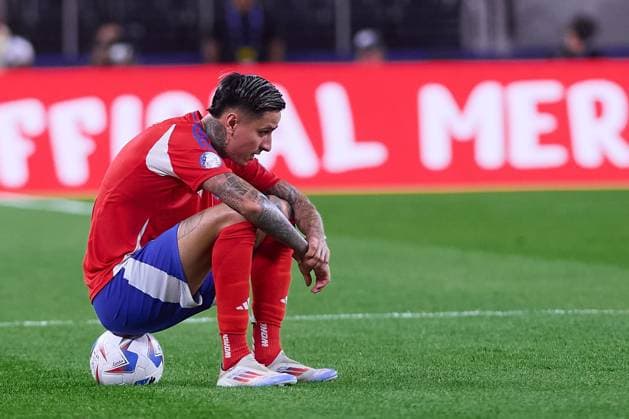 Sport Bilder des Tages RECORD DATE NOT STATED Copa America USA 2024 Peru vs Chile Jesus Castillo Molina of Chile during the game between Peru and Chile as part of the CONMEBOL Copa America USA 2024 group A, at AT-T Stadium, on June 21, 2024 in Arlington, Texas, United States. ARLINGTON TEXAS UNITED STATES  Copyright: xJONATHANxDUENASx 20240621210510_CA_GA_2024_PER_CHI_CASTILLO253