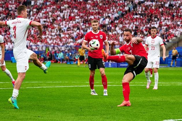Marko Arnautovic (Oesterreich Nationalmannschaft Euro 2024, 07), GER, UEFA EURO, EM, Europameisterschaft,Fussball 2024, Fussball Herren, UEFA EM 2024 Matchtag 2, Gruppe D, Polen vs. Oesterrech, Poland vs. Austria, 21.06.2024. GER, UEFA Euro 2024, Fussball Herren, UEFA EM 2024 Matchtag 2, Gruppe D, Polen vs. Oesterrech, Poland vs. Austria, 21.06.2024. Berlin Copyright: xEibner-Pressefotox xClaudiusxRauchx EP_CRH