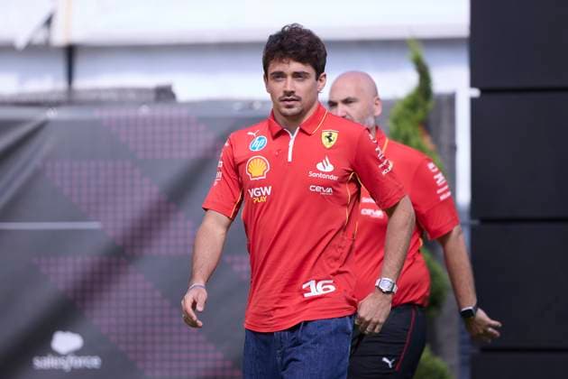 F1 Grand Prix of Spain - Qualifying Charles Leclerc of Monaco and Scuderia Ferrari arrives in the Paddock prior to final practice ahead of the F1 Grand Prix of Spain at Circuit de Barcelona-Catalunya on June 22, 2024, in Barcelona, Spain. Barcelona Circuit de Barcelona-Catalunya Catalunya Spain RL_GPF1ESP24_00551 Copyright: xRicardoxLarreinax