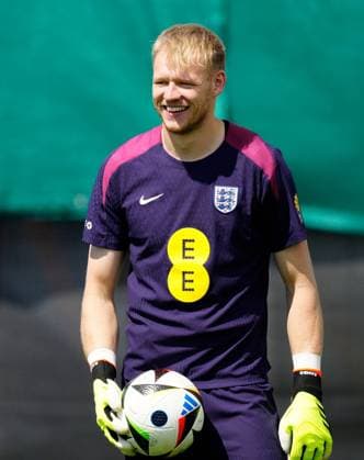 Aaron Ramsdale of England England Training Session and press conference, PK, Pressekonferenz UEFA European Championship, EM, Europameisterschaft 2024, Group C, Football, Spa & Golf Resort Weimarer Land, Blankenhain, Germany, 22 Jun 2024 EDITORIAL USE ONLY No use with unauthorised audio, video, data, fixture lists, club league logos or live services. Online in-match use limited to 120 images, no video emulation. No use in betting, games or single club league player publications.  Copyright: xDavexShopland Shutterstockx 14548012p