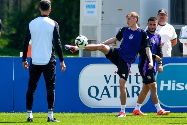 Maximilian Beier (Deutschland , 14) am Ball, GER, EURO 2024, Abschlusstraining Deutschland, vor Schweiz vs Deutschland, Fussball Europameisterschaft, Herzogenaurach, 22.06.2024 GER, EURO 2024, Abschlusstraining Deutschland, vor Schweiz vs Deutschland, Fussball Europameisterschaft, Herzogenaurach, 22.06.2024 Herzogenaurach Copyright: xEibner-Pressefoto FlorianxWieganx EP_FWD