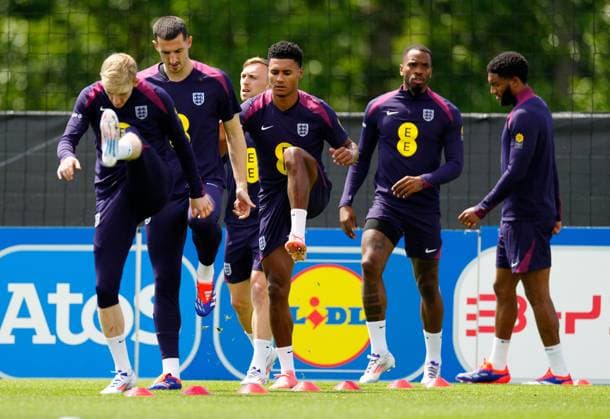 Ollie Watkins of England England Training Session and press conference, PK, Pressekonferenz UEFA European Championship, EM, Europameisterschaft 2024, Group C, Football, Spa & Golf Resort Weimarer Land, Blankenhain, Germany, 22 Jun 2024 EDITORIAL USE ONLY No use with unauthorised audio, video, data, fixture lists, club league logos or live services. Online in-match use limited to 120 images, no video emulation. No use in betting, games or single club league player publications.  Copyright: xDavexShopland Shutterstockx 14548012af