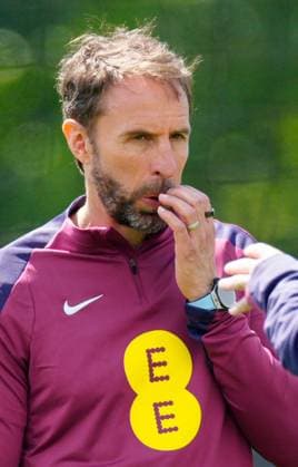 Gareth Southgate manager of England England Training Session and press conference, PK, Pressekonferenz UEFA European Championship, EM, Europameisterschaft 2024, Group C, Football, Spa & Golf Resort Weimarer Land, Blankenhain, Germany, 22 Jun 2024 EDITORIAL USE ONLY No use with unauthorised audio, video, data, fixture lists, club league logos or live services. Online in-match use limited to 120 images, no video emulation. No use in betting, games or single club league player publications.  Copyright: xDavexShopland Shutterstockx 14548012ba