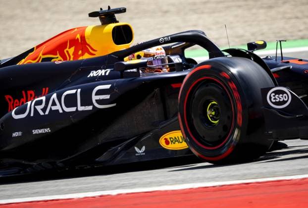 MONTMELO - Max Verstappen (Red Bull Racing) in action during the third free practice of the Spanish Grand Prix at the Circuit de Barcelona-Catalunya. ANP SEM VAN DER WAL xVIxANPxSportx xxANPxIVx 501756666 originalFilename: 501756666.jpg