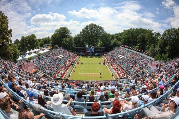 Gut besuchtes Steffi-Graf-Stadion beim Match Ons JABEUR TUN gegen Coco GAUFF USA, ecotrans Ladies Open 2024, Berlin, LTTC Rot-Weiß , 22.06.2024, Copyright: xClaudioxGärtnerx