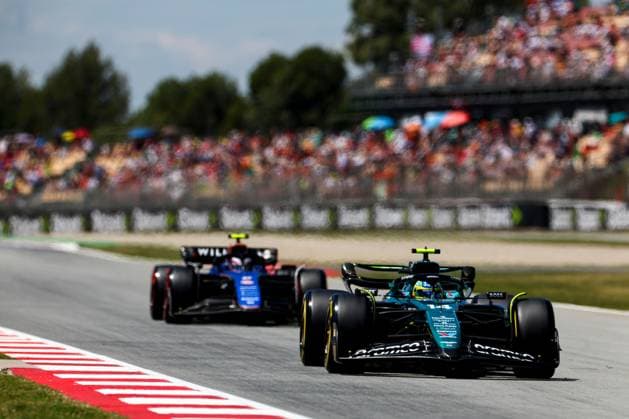 Fernando Alonso of Spain and Aston Martin F1 in Aktion, Qualifying, F1 Grand Prix of Spain, Circuit de Barcelona-Catalunya am 22. June 2024 in Barcelona, Spain. (Foto von Diogo Cardoso DeFodi Images) Fernando Alonso of Spain and Aston Martin F1 in action, Qualifying, F1 Grand Prix of Spain, Circuit de Barcelona-Catalunya on June 22, 2024 in Barcelona, Spain. (Photo by Diogo Cardoso DeFodi Images) Defodi-645_f1spa20240622_1376