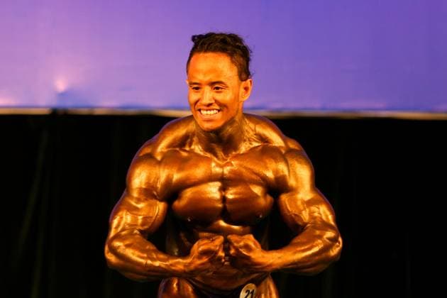 Sport Themen der Woche KW25 Sport Bilder des Tages (240622) -- YANGON, June 22, 2024 -- A contestant competes during the Bodybuilding and Physique Sports Competition to mark the Olympic Day 2024 in Yangon, Myanmar, June 22, 2024. (Photo by Xinhua) (SP)MYANMAR-YANGON-BODYBUILDING AND PHYSIQUE SPORTS COMPETITION-OLYMPIC DAY 2024 MyoxKyawxSoe 