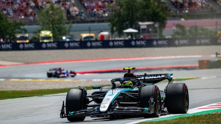 Barcelona: No?Ã‚Â°44 Lewis Hamilton GBR Mercedes AMG PETRONAS Formula One Team during Formula 1 Aramco Gran Premio de Espana 2024 - Practice 3, Formula 1 Championship in Barcelona, Spain, June 22 2024 Formula 1 Championship - Formula 1 Aramco Gran Premio de Espana 2024 - Practice 3  - ZUMAp169 20240622_zsa_p169_165 Copyright: xIPAx