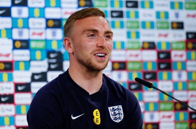 Jarrod Bowen of England press conference, PK, Pressekonferenz England Training Session and Press Conference, UEFA European Championship, EM, Europameisterschaft 2024, Group C, Football, Spa & Golf Resort Weimarer Land, Blankenhain, Germany, 22 Jun 2024 EDITORIAL USE ONLY No use with unauthorised audio, video, data, fixture lists, club league logos or live services. Online in-match use limited to 120 images, no video emulation. No use in betting, games or single club league player publications. Copyright: xDavexShopland Shutterstockx 14548012de